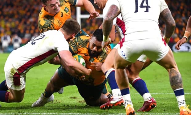 Ellis Genge memimpin pertempuran dengan Tupou untuk memicu serangan kemenangan Inggris |  Tim persatuan rugby Inggris