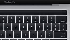 MacBook Pro 2016 keyboard close-up
