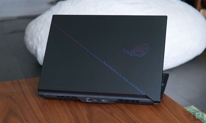 Sporting ASUS' second-gen ScreenPad Plus, the ROG Zephyrus Duo 16 features an innovative design with a main 16-inch display and a 14-inch secondary panel.